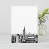Black & White New York Uitnodiging (Staand voorkant)