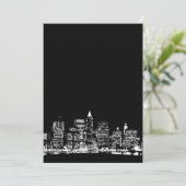 Black & White New York Uitnodiging (Staand voorkant)