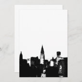 Black & White New York Uitnodiging (Voorkant / Achterkant)