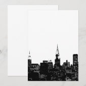 Black & White New York Uitnodiging (Voorkant / Achterkant)