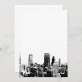 Black & White New York Uitnodiging (Voorkant / Achterkant)