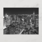 Black & White New York wolkenkrabbers Briefkaart (Voorkant)