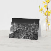 Black & White New York wolkenkrabbers Kaart (Gele Bloem)