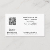 Black & White Nieuwjaar Groet & Dank u Visitekaartje (Achterkant)