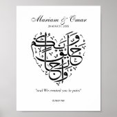 Black & White Nikkah Wedding Poster (Voorkant)