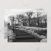 Black White NY Central Park Briefkaart (Voorkant / Achterkant)