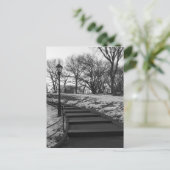 Black White NY Central Park Briefkaart (Staand voorkant)