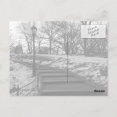 Black White NY Central Park Briefkaart (Achterkant)