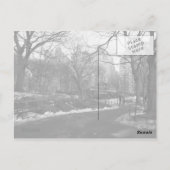 Black White NY Central Park Briefkaart (Achterkant)