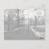 Black White NY Central Park Briefkaart (Achterkant)