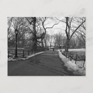 Black White NY Central Park Briefkaart