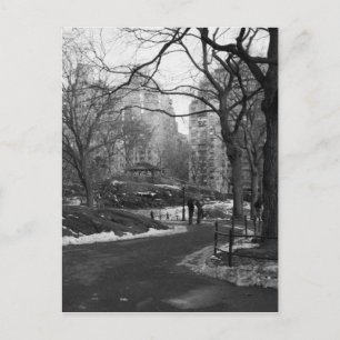 Black White NY Central Park Briefkaart