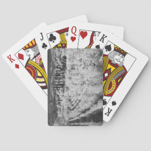Black & White of vineyards, Montepulciano, Italië Speelkaarten