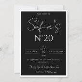 Black & White Old Money Birthday Invitation Kaart (Voorkant)