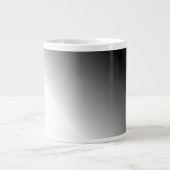 Black White Ombre Grote Koffiekop (Voorkant)