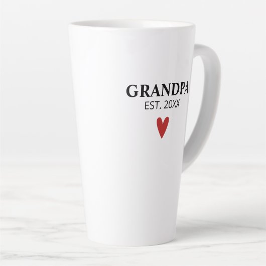 Black White Opa Geboorteaankondiging Mok (Rechterhoek)