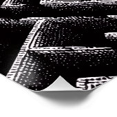 Black & White Optical Illusion Maze Pattern Art Perfect Poster (Hoek)