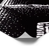 Black & White Optical Illusion Maze Pattern Art Poster (Hoek)