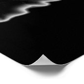 Black White Orchid schilderij trippy floral Poster (Hoek)