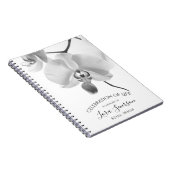 Black White Orchids Celebration of Life Gastenboek Notitieboek (Rechterzijde)