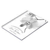 Black White Orchids Celebration of Life Gastenboek Notitieboek (Linkerzijde)