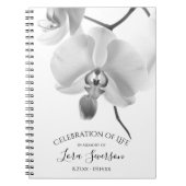 Black White Orchids Celebration of Life Gastenboek Notitieboek (Voorkant)