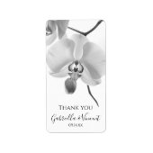 Black White Orchids Weddenschap Hartelijk dank Etiket (Voorkant)