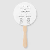 Black & White Overlay Photo Wedding Programs Hand Handwaaier (Achterkant)