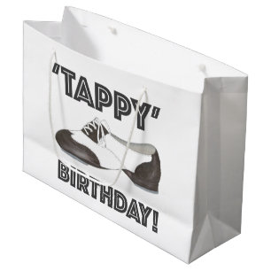 Black White Oxford Tap Shoe Dance Tappy Birthday Large Cadeautasje