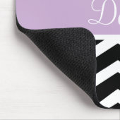 Black White Paars Chevron Custom Muismat (Hoek)