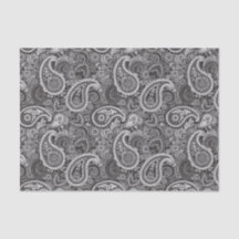 Black White Paisley Elegant Pattern