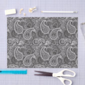 Black White Paisley Elegant Pattern Tissuepapier (Craft)