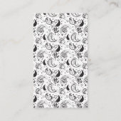 Black & White Paisley Pattern –Elegant Textile Art Afsprakenkaartje (Achterkant)