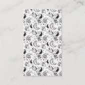 Black & White Paisley Pattern –Elegant Textile Art Afsprakenkaartje (Voorkant)