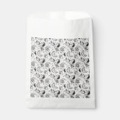 Black & White Paisley Pattern –Elegant Textile Art Bedankzakje (Voorkant)