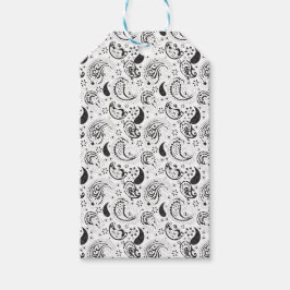 Black & White Paisley Pattern –Elegant Textile Art Cadeaulabel