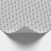 Black & White Paisley Pattern –Elegant Textile Art Cadeaupapier (Hoek)