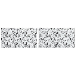 Black & White Paisley Pattern –Elegant Textile Art Kussensloop