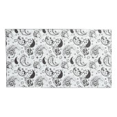Black & White Paisley Pattern –Elegant Textile Art Kussensloop (Achterkant-Rechts)