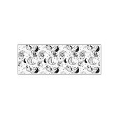 Black & White Paisley Pattern –Elegant Textile Art Zelfinktende Stempel (Design)