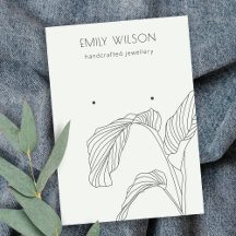 Black White Palm Leaf Sketch Stud Veroorbaar beeld