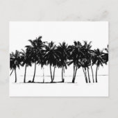 Black White Palm Trees Silhouette Briefkaart (Voorkant)