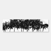 Black White Palm Trees Silhouette Bumpersticker (Voorkant)