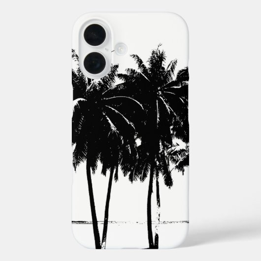 Black White Palm Trees Silhouette Case-Mate iPhone Case (Achterkant)