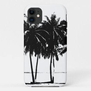 Black White Palm Trees Silhouette Case-Mate iPhone Case