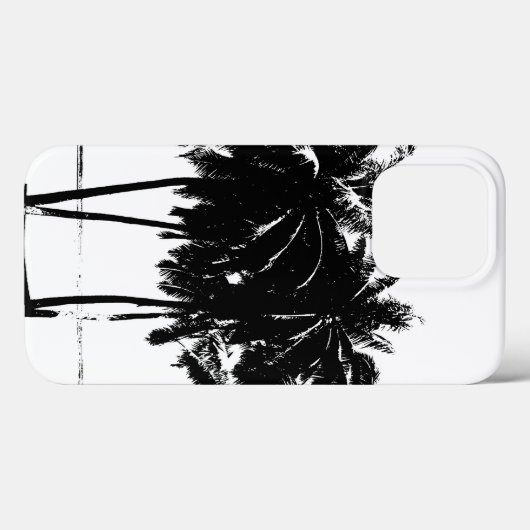 Black White Palm Trees Silhouette Case-Mate iPhone Case (Achterkant (horizontaal))