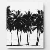 Black White Palm Trees Silhouette Fotoplaat (Voorkant)