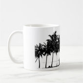 Black White Palm Trees Silhouette Koffiemok (Links)