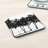 Black White Palm Trees Silhouette Onderzetter (Linkerzijde)