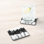 Black White Palm Trees Silhouette Onderzetter (Rechterzijde)